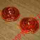 68570-50 00293 Repl 68571-50 Pair Amber Glass Bullet Marker Turn Light Lens Harley Vintage Hot Rod Cowl