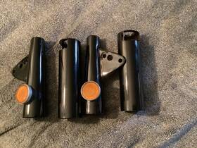 51602107670 100% Honda Cb Headlight Brackets Fork Covers Pro Painted Gloss Black No Damage
