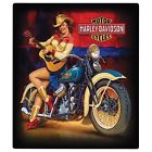 2010501 New Harley Playin Around Babe Metal Diecast Sign Garage Shop
