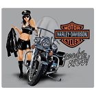 2011181 New Harley Jacket Babe Metal Diecast Sign Garage Shop Bar