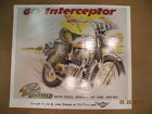 22x25 Domi Racer Poster Vintage Interceptor Royal Enfield Motorcycles British Advertisement
