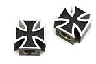 378-9380 Manufacturing Black Maltese Cross Valve Set Cover Fits Harley Davidson