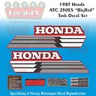 87hoatc250es-tank Honda Atc Gas Tank Decals Set Repro Pc Vinyl Stickers