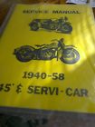 99450-50 Antique Cycle Supply Harley Solo Servicar Wl Wla Service Manual