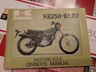 99932-002-02 Kawasaki Owners Manual 1976-1977 Ke250b1 Ke250b2