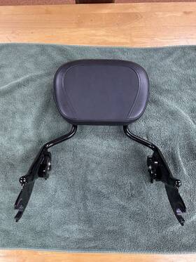 09ft-2024 Aftermarket Hw157123 Hogworkz Black Detachable Shorty Sissy Bar Backrest For Harley Touring