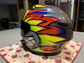 2118381004012m Agv K3 Helmet - Birdy 2.0 Gray/yellow/red Medium Pristine