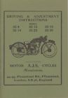 Aj070 Ajs Driving And Adjustment Instructions Reproduction