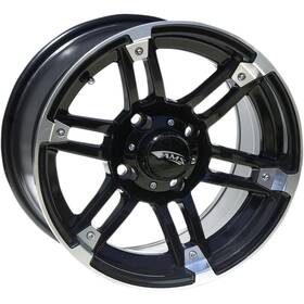 5700-031ab Ams Roll N 104 Wheel - 15x7 4 3 Offset 4/156 Machined Black