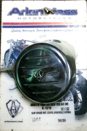 K-1016 Arlenness Nos- Kawasaki Accessories Vulcan Chrome Master Cylinder Cover