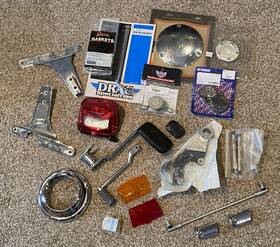 La-83201d16 Barnett Harley Davidson Motorcycle Lot Derby Cover Brake Pads Timer Taillight More