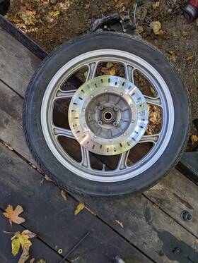 36311450816 Bmw K100 K75 K1 Motorcycle Wheel 2.50 - 18 Bad Tire Includes Rotors 13k