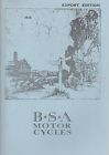 Bs015 Bsa Motor Bicycles Catalog Export Edition Reproduction