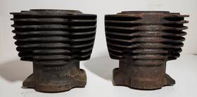 65-1229 Bsa 651229 Vintage Pair 1950s B33 Motorcycle Engine Cylinders #65-1229 And