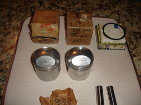68-896 Bsa 1964 Hornet 650 Pistons .40 Over Sized 10 To 1 Compression Ratio