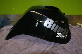 P1109.tmw Buell Harley Davidson Blast Fuel Gas Tank Cover Black Used