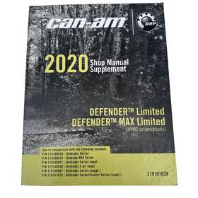219101028 Can-am 2020 Defender Shop Manual Supplement/ Part#