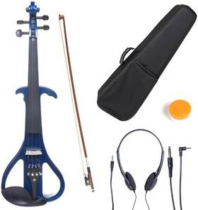 4cevn-4bl Cecilio 4/4cevn-4bl Cevn-4bl Solid Wood Electric/silent Violin With Ebony Fittings 4/4 - Blue