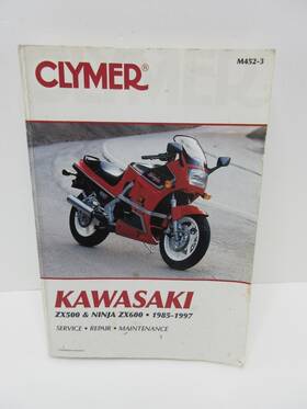 M452-3 Clymer M4523 Motorcycle Repair And Service Manual 1985-1997 Kawasaki Zx500 Zx600