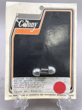 8402-2 Colony Harley Point Cover Chrome Acorn Screws