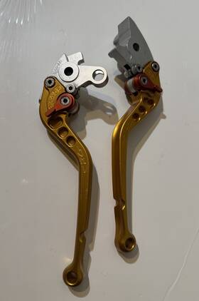 Rvt1000 Crg An-651 Gold Roll-a-click Short Clutch Lever Fits Honda 2000-03 And 551