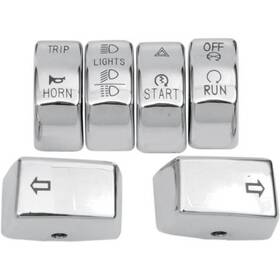 0616-0190 Drag Specialties 6-piece Switch Cap Kit - Chrome