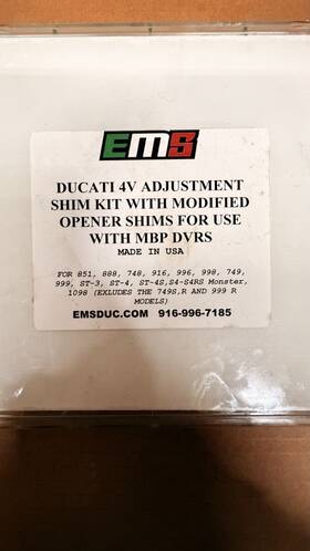 12453 Ducati Shim Kit Used Ems 4v For 848 1098 851 888 748 916 996 998 999