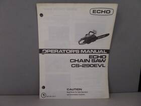 560-1533 Echo Operators Manual Chain Saw Cs-290evl 898