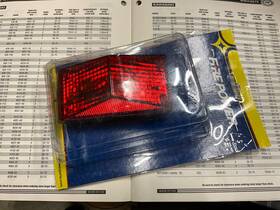 60-1456 Firepower Universal Brake Tail Light Led 12v Red Wires Studs Nuts Included