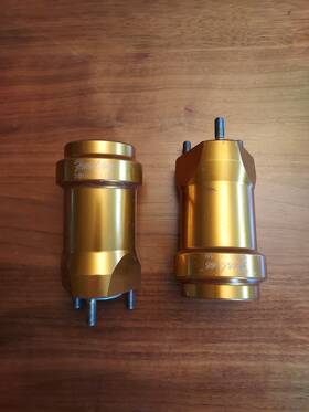 5800.00.02 Freeline 50x125mm Wheel Hub Set Aluminum Rear Gold Anodized Karting