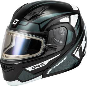 M4043365 G-max Md-04s Sector Helmet With Elecric Shield Medium Black/silver