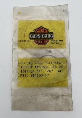 24100-17 Gary Bang Gb-345 Harley Davidson 17-54 Bt .090 Flywheel Thrust Washer Nos