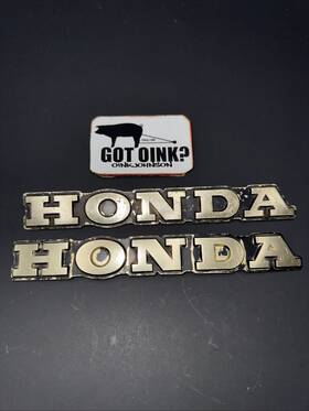 87122-392-000 Gas Tank Emblem 87121-392-000 Honda 1975-1976 Cb750f Cb750 Cb F Pair Oem Original Badge Set