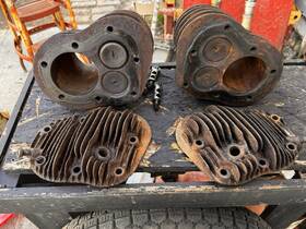 120-331 Harley-davidson Oem Original 1934-1935 Vl Front And Rear Cylinders Heads