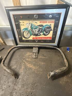 2246-15 Harley-davidson Oem Flathead 45 Wl Front Engine Guard Crash Bar 96h