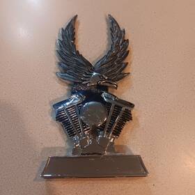 Harley-davidson 316094058538 Vintage Shovelhead Sissy Bar Emblem Medallion Eagle Insert #1