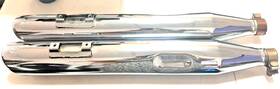 325533 Harley-davidson Vance Hines Twin Slash Round Dual Slipon Exhaust Pipe Set