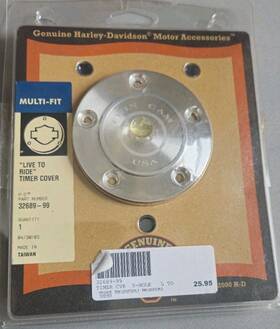 32689-99 Harley-davidson Genuine Live To Ride Timer Cover Fits 99 And Later 88 Models