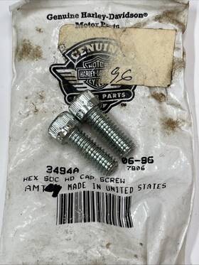 3494a Harley-davidson 2 Genuine 5/16 Inch -18 X 7/8 Hex Socket Head Screw Oem