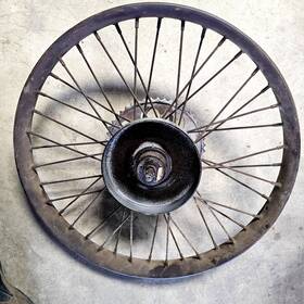 3901-25 Harley-davidson Oem 1915-1919 J Jd Rear Wheel Hub Brake Drum Sprocket Springer 23 Inch O699