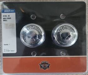 41706-09 Harley-davidson Willy G Skull Front Axle Covers #41706-09