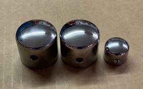 43895-56 Harley-davidson Used Axle And Brake Nut Chrome Covers