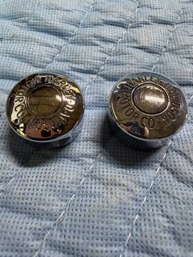 44148-07 Harley-davidson Oem Chrome Axle Nut Cover - Pair