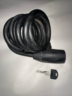 46090-98 Harley Davidson Genuine 12mm Anti-theft Accessory Cable Lock With Key Euc