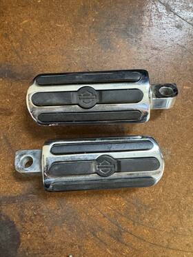 50131-95 Harley-davidson Genuine Chrome And Rubber Mini Foot Pegs Set Oem