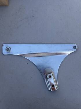 52412-79a Harley-davidson Chrome Side Plate Sissy Bar Left Oem