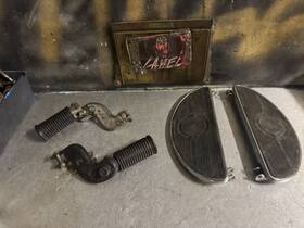 52650-41 Harley-davidson Knucklehead Panhead Fl El Buddy Seat Pegs With Half Moon Boards