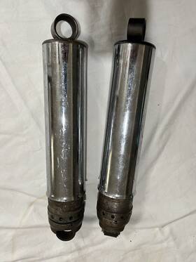 54502-65 Harley-davidson Oem Panhead Shovelhead Rear Shocks Absorbers 1965-66 Fl Flh
