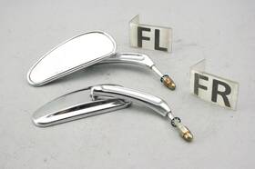 56000062 Harley-davidson 2013 Road King Cvo Rear View Mirror Left Right Set Teardrop Chrome