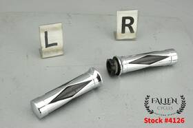 56667-04 Harley-davidson 2014 Sportster 1200 Aftermarket Throttle Hand Grip Set Chrome #4126